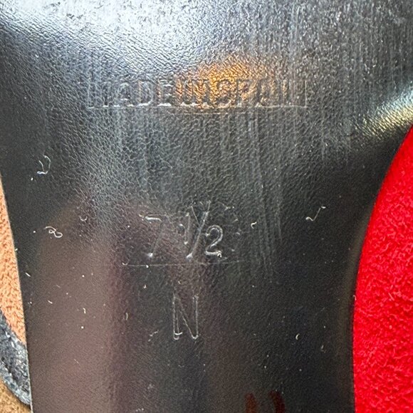 Vintage 80s VAN ELI Colorblock Suede Leather Pumps Heels 6-6.5 - Picture 15 of 16